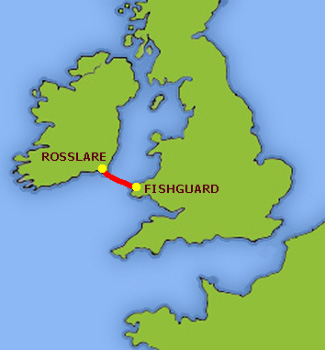 Mapa trasy Rosslare - Fishguard
