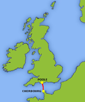 Mapa trasy Cherbourg - Pool