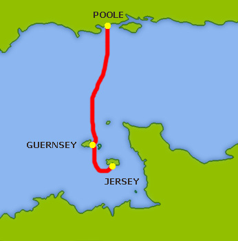 Mapa trasy Jersey - Poole