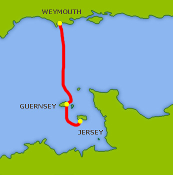 Mapa trasy Jersey - Weymouth