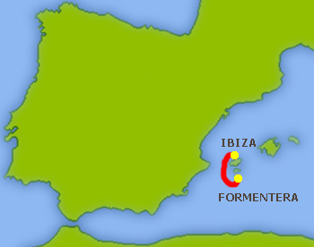 Mapa trasy Ibiza - Formentera