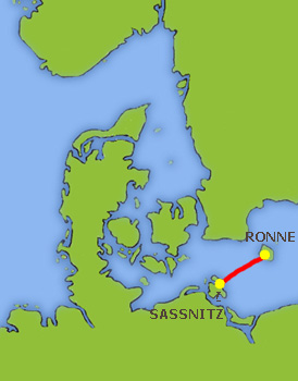 Mapa trasy Sassnitz - Rönne