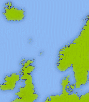 Mapa oblasti Dánsko