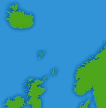 Mapa oblasti Faerské ostrovy