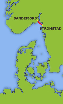 Mapa trasy Strömstad - Sandefjord