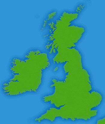 Mapa oblasti Severní Irsko