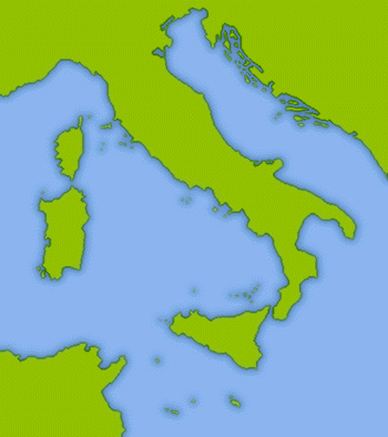 Mapa oblasti Sicílie