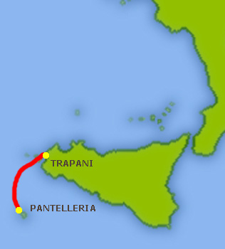 Mapa trasy Pantelleria - Trapani