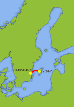 Mapa trasy Oskarshamn - Visby